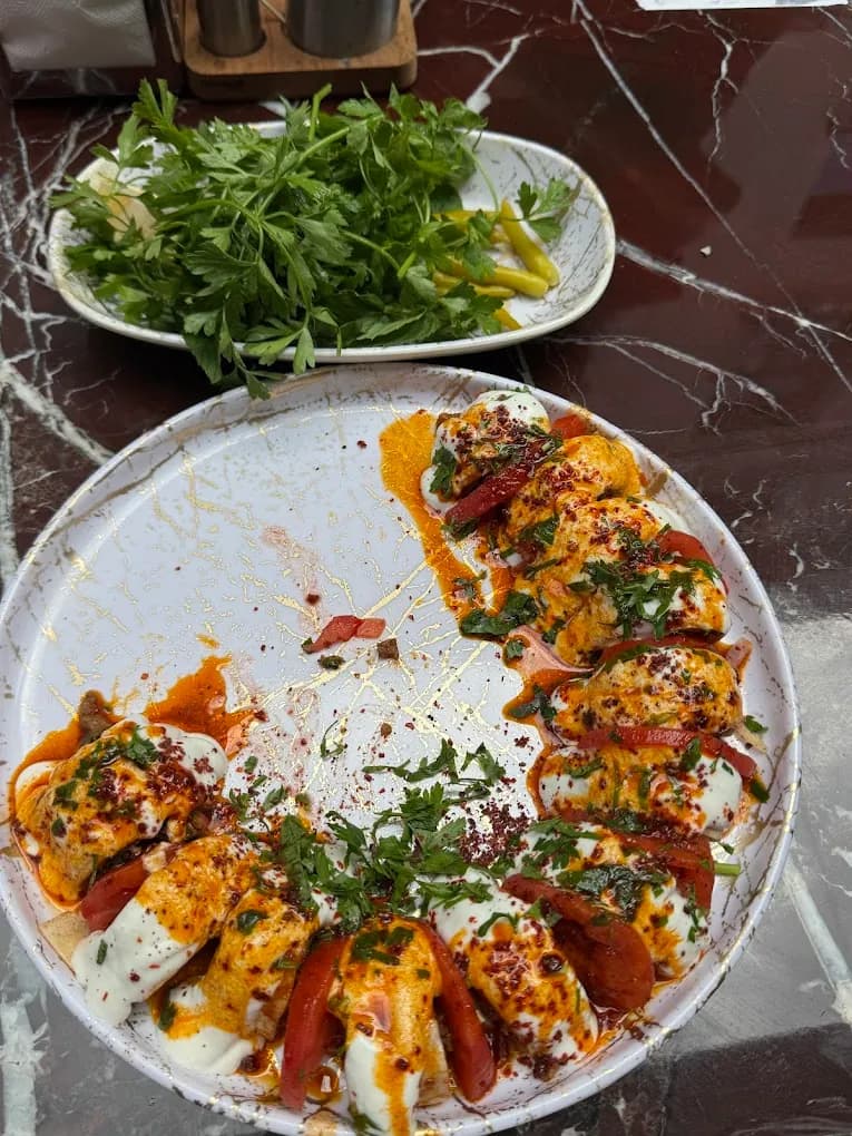 Kirvem Tantuni — spiced beef tantuni wrap, a Karaköy street food classic