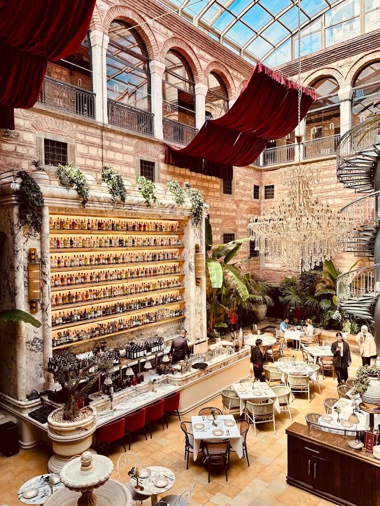 Olden 1772 — fine dining inside a restored 18th-century han with glass dome