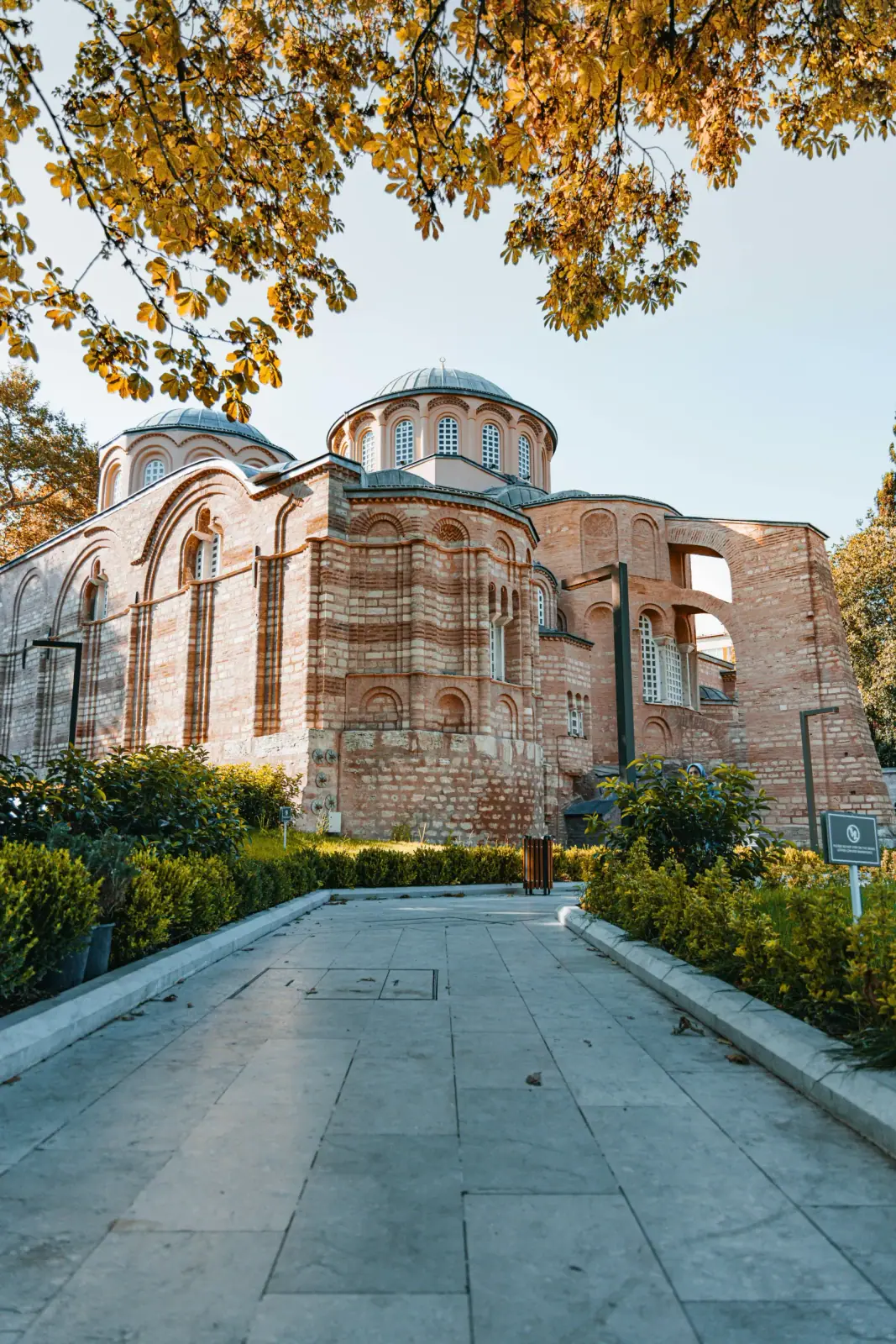 The stunning exterior of Kariye Mosque (Chor A unique example of Late Byzantine architecture and brickwork.