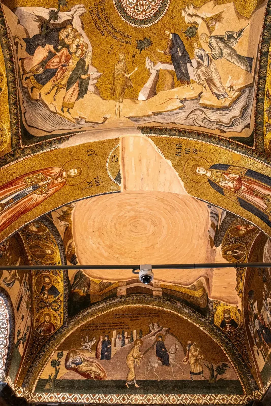 Scenes from the life of Mary depicted in the mosaics of Kariye Mosque, Istanbul. Learn about biblical history near your room.