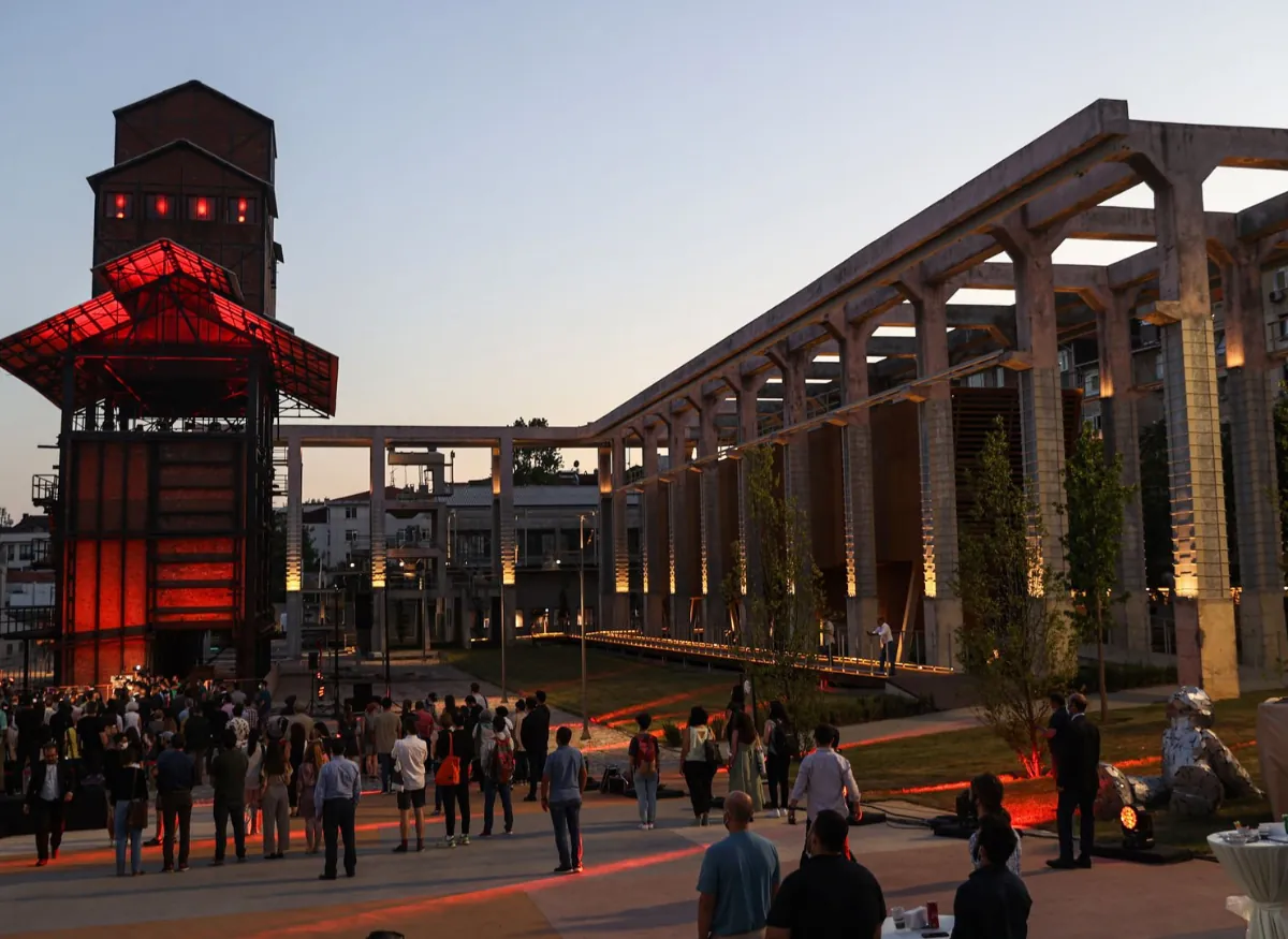 Repurposed industrial gas plant at Müze Gazhane Kadıköy.